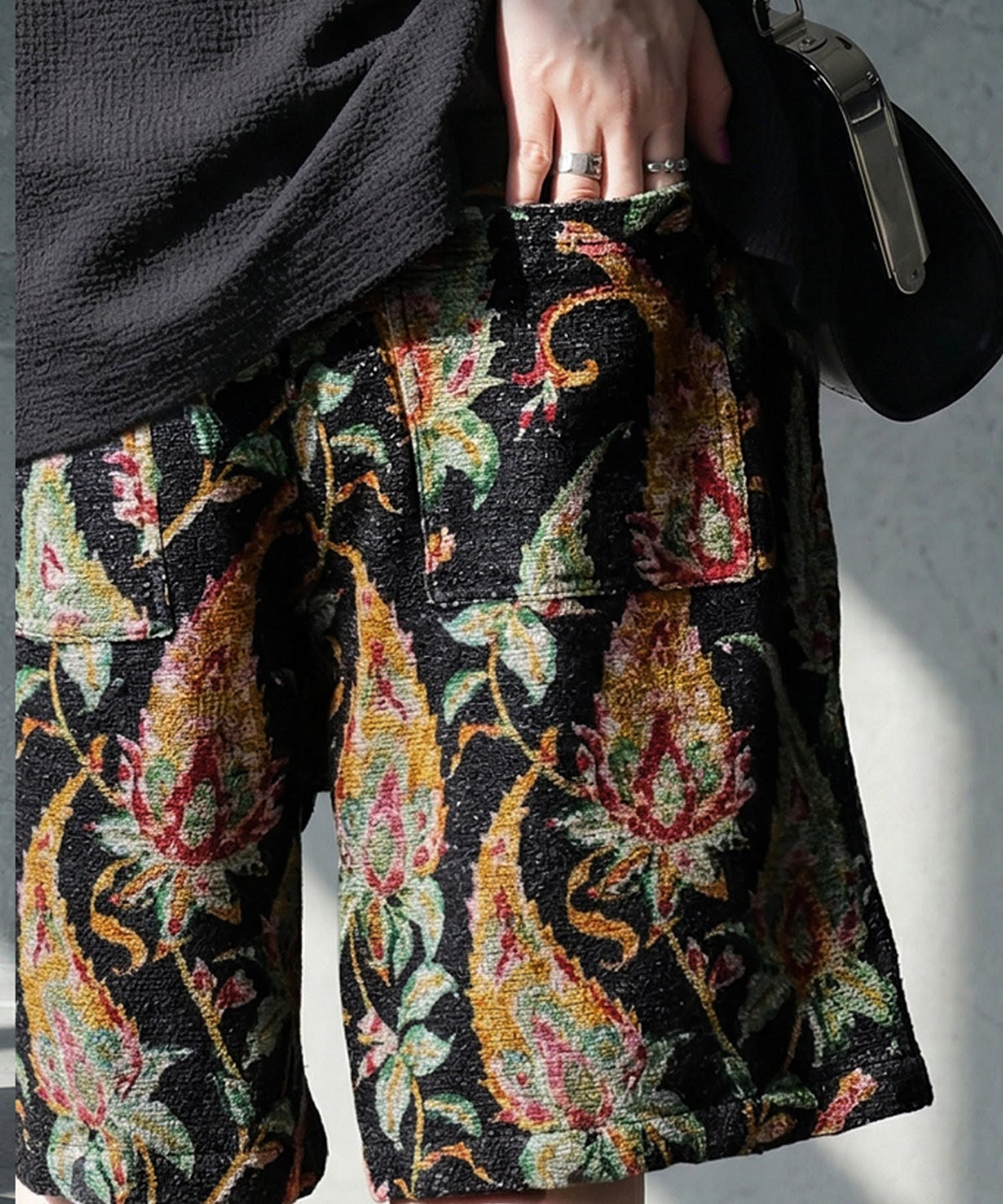 Fringe Floral Shorts Ladies