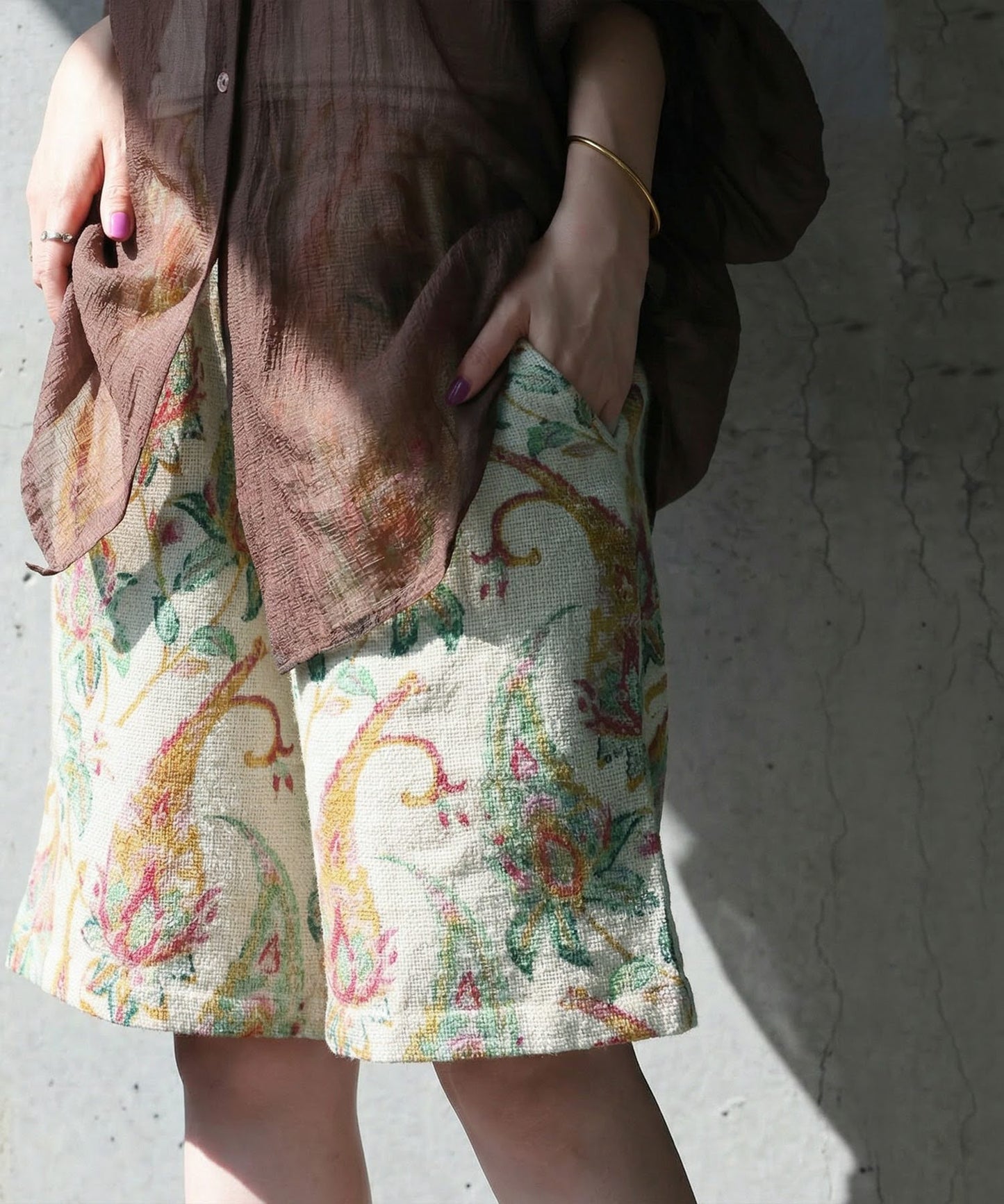 Fringe Floral Shorts Ladies