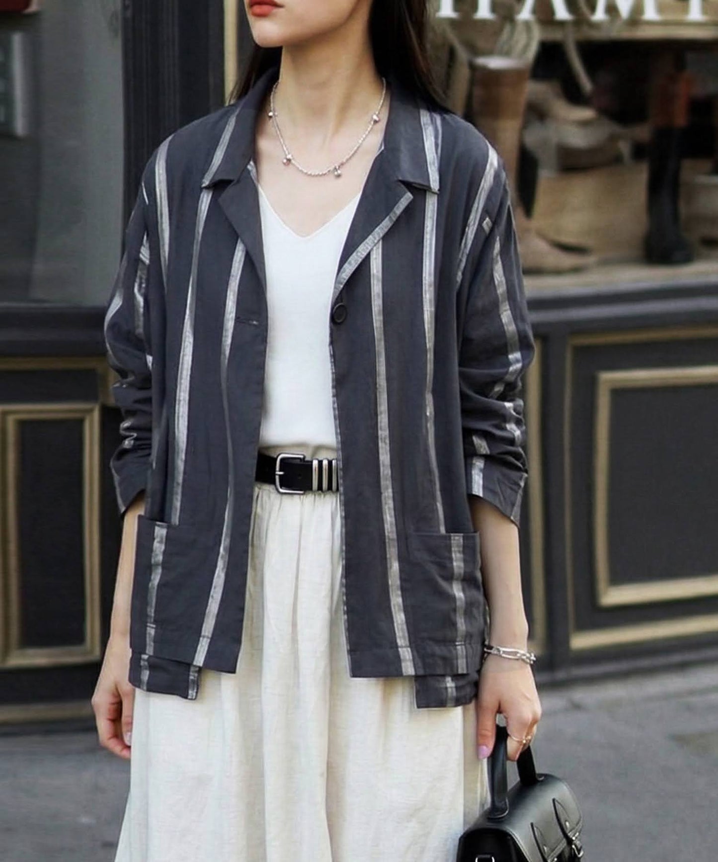 Striped Tailored Jacket Ladies