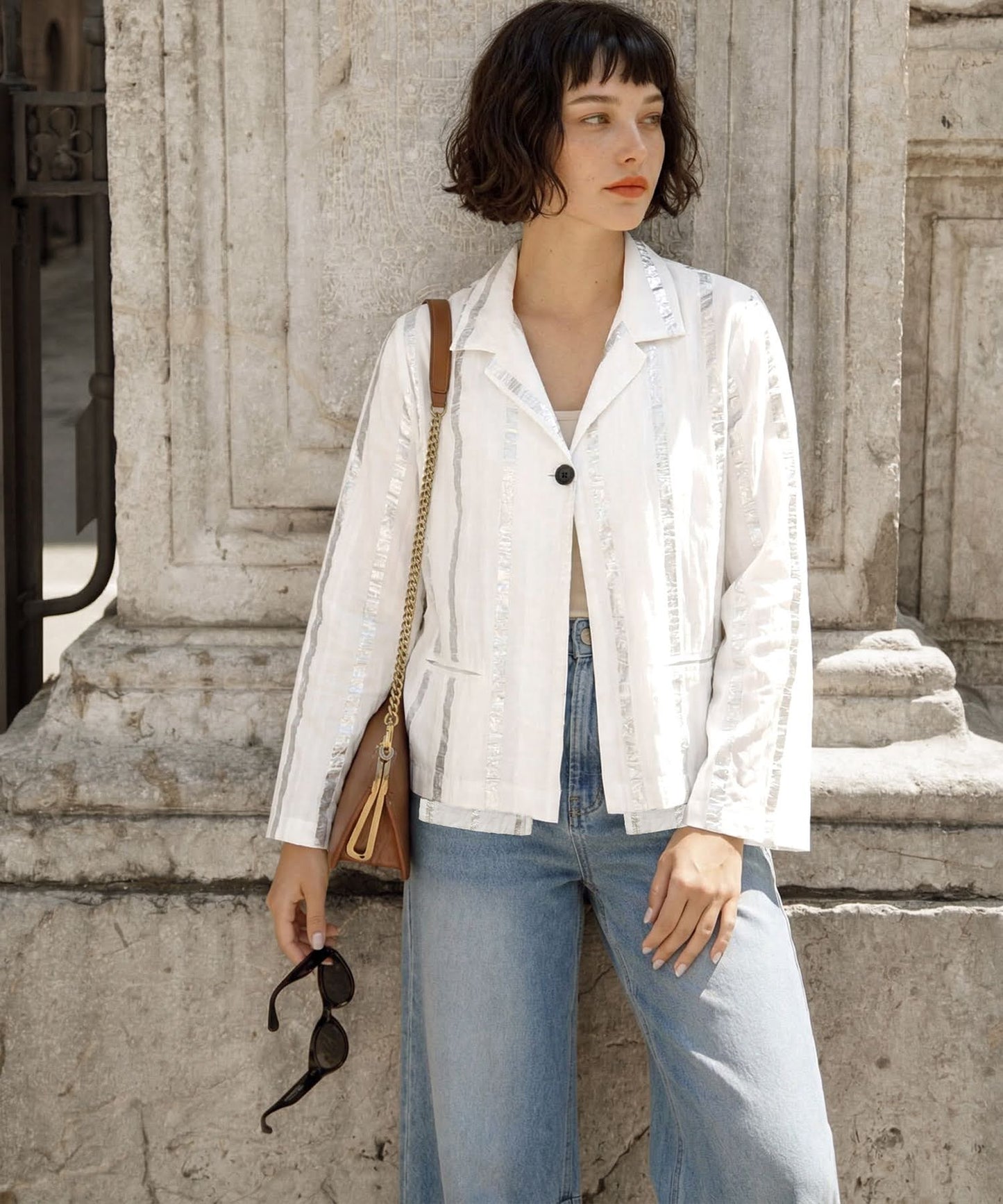 Striped Tailored Jacket Ladies