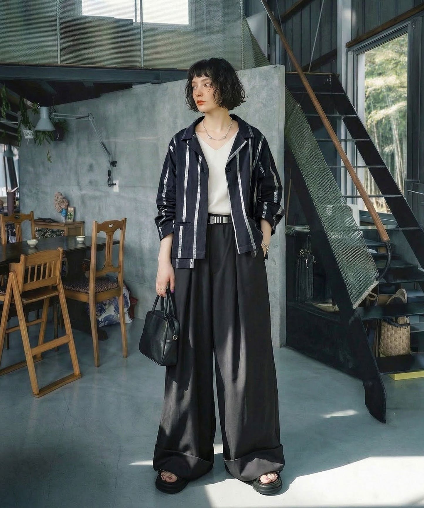 Striped Tailored Jacket Ladies