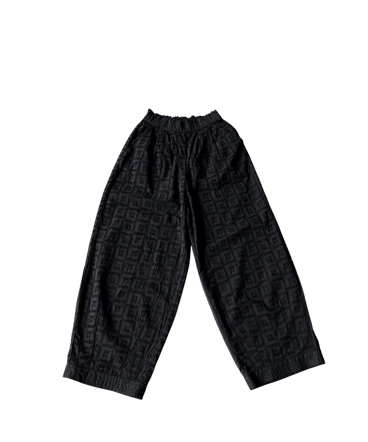 NUUUII 100% Cotton Chiffon Embroidered Wide Pants Ladies