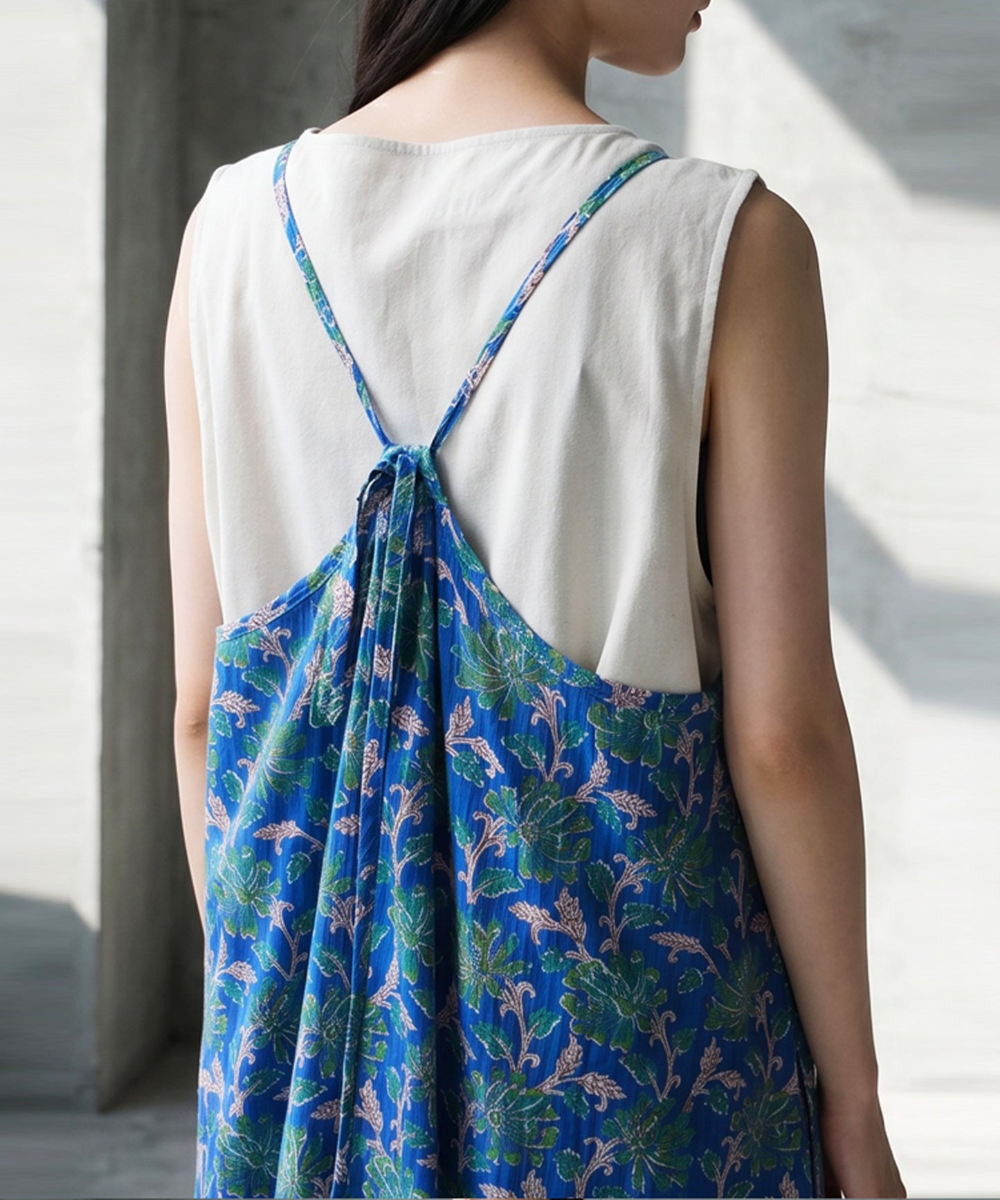 NUUUII Patterned Print 100% Cotton Long Camisole Dress Ladies
