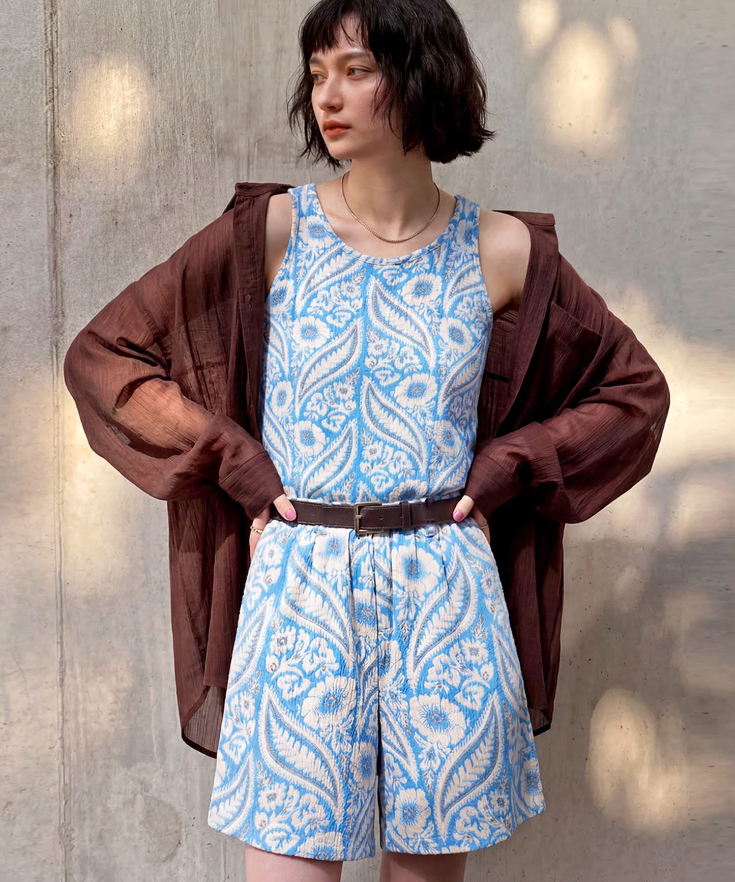 Fringe Floral Tank top Ladies