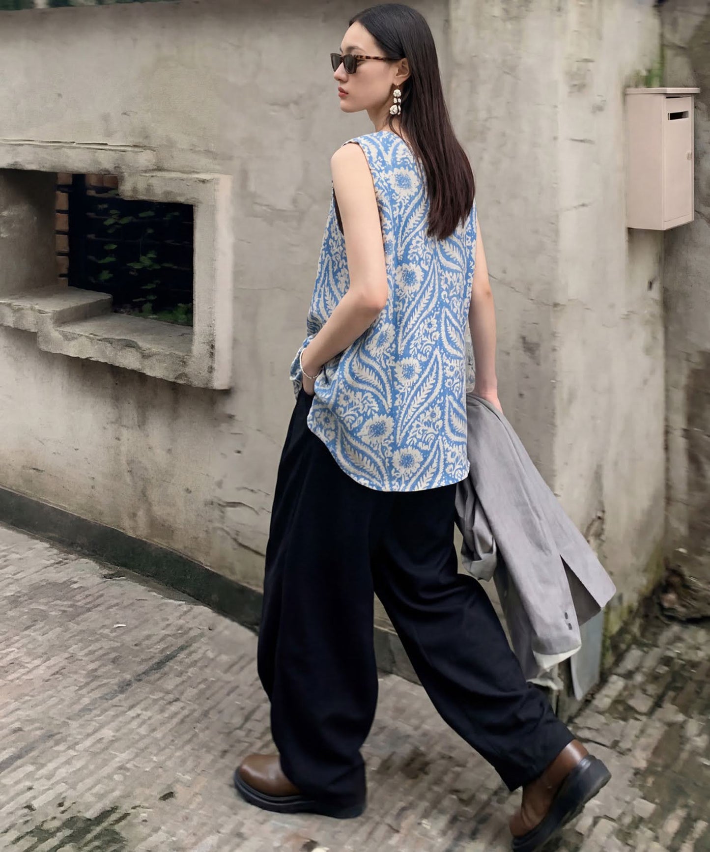 Fringe Floral Tank top Ladies