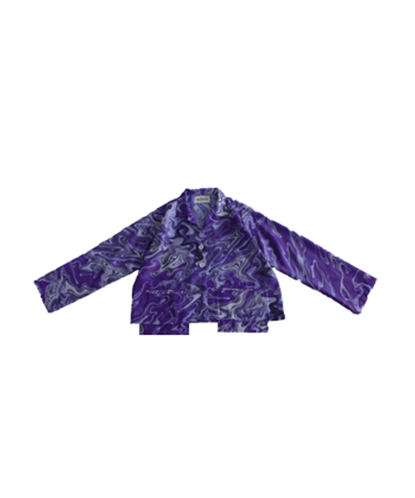 NUUUII Marble Pattern Open Collar Shirt Jacket Ladies