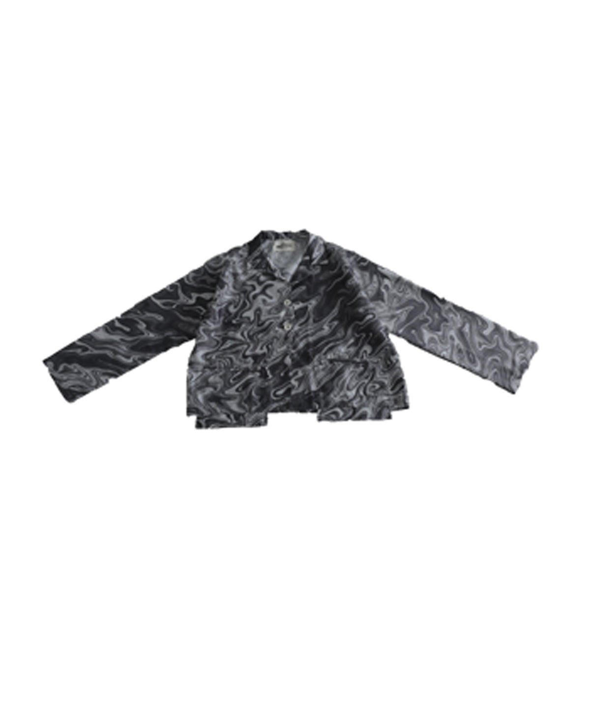 NUUUII Marble Pattern Open Collar Shirt Jacket Ladies