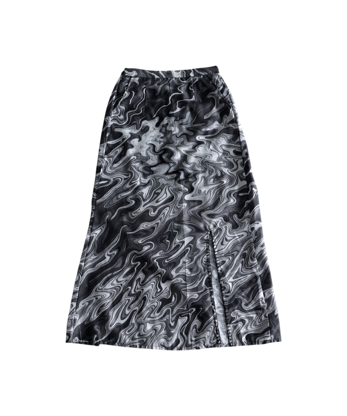 NUUUII Marble Pattern Slit Long Skirt Ladies