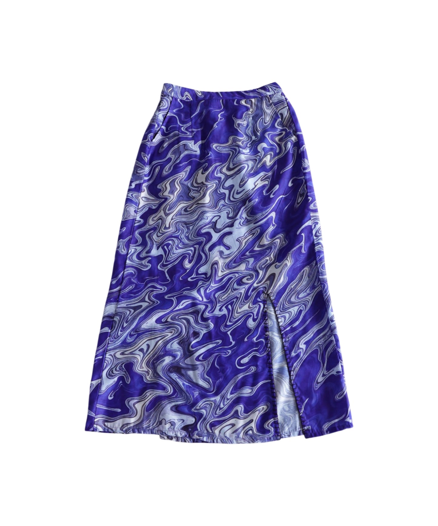 NUUUII Marble Pattern Slit Long Skirt Ladies