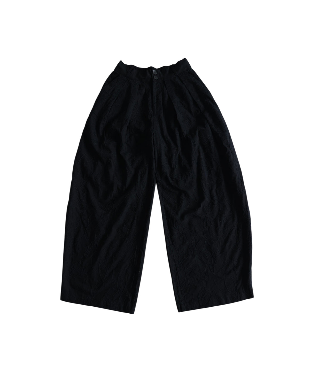 NUUUII Floral Embroidered Wide-Leg Pants With Pleats Ladies