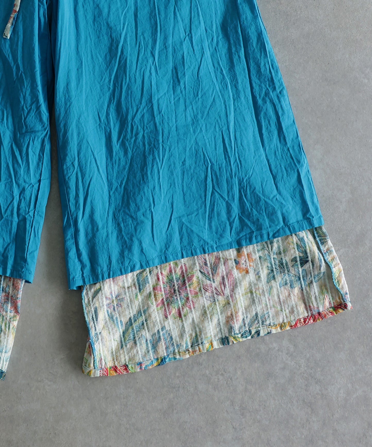 NUUUII 100% Cotton Botanical Floral Wide-Leg Pants Ladies