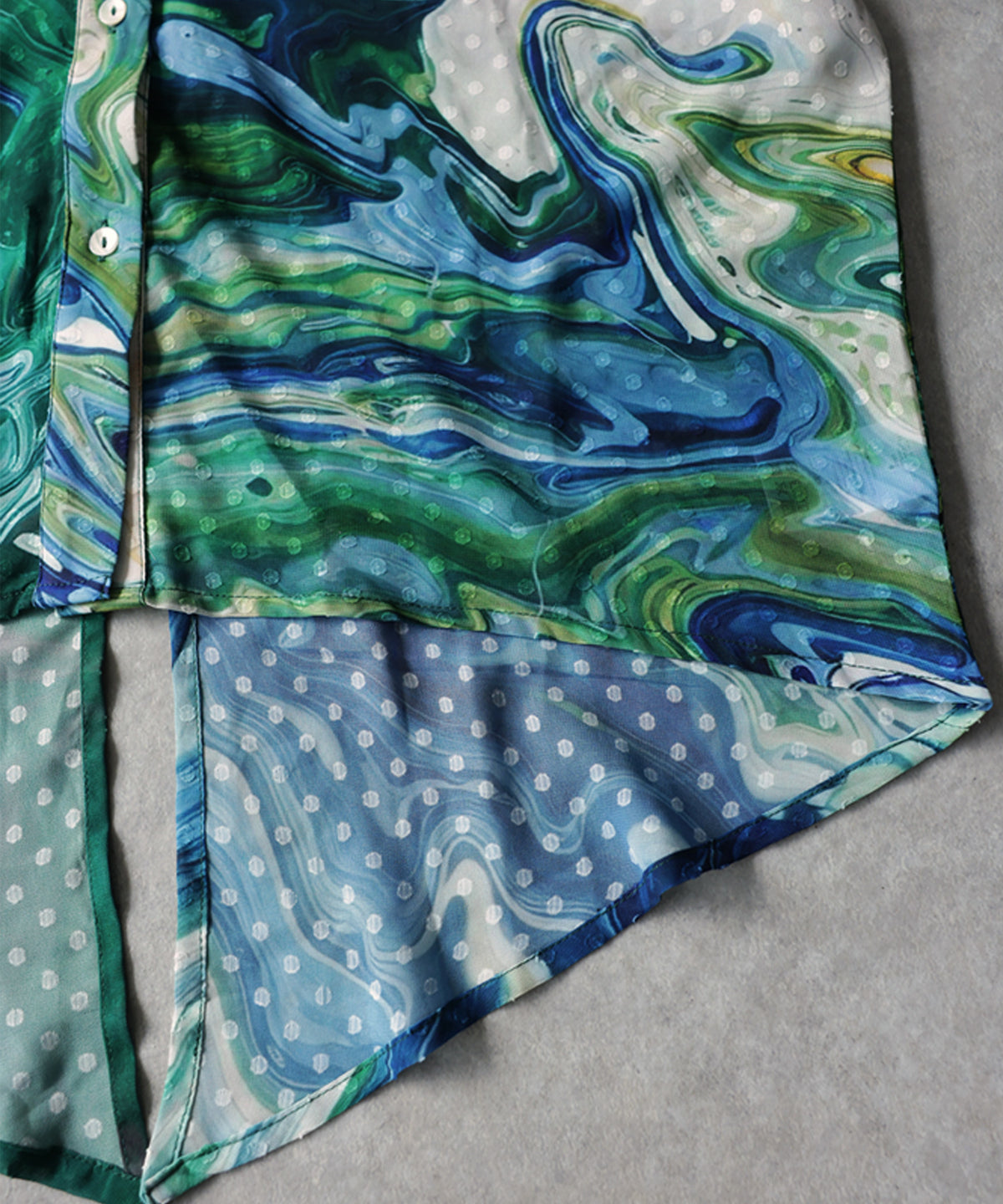 NUUUII Art Print Sheer Blouse Ladies