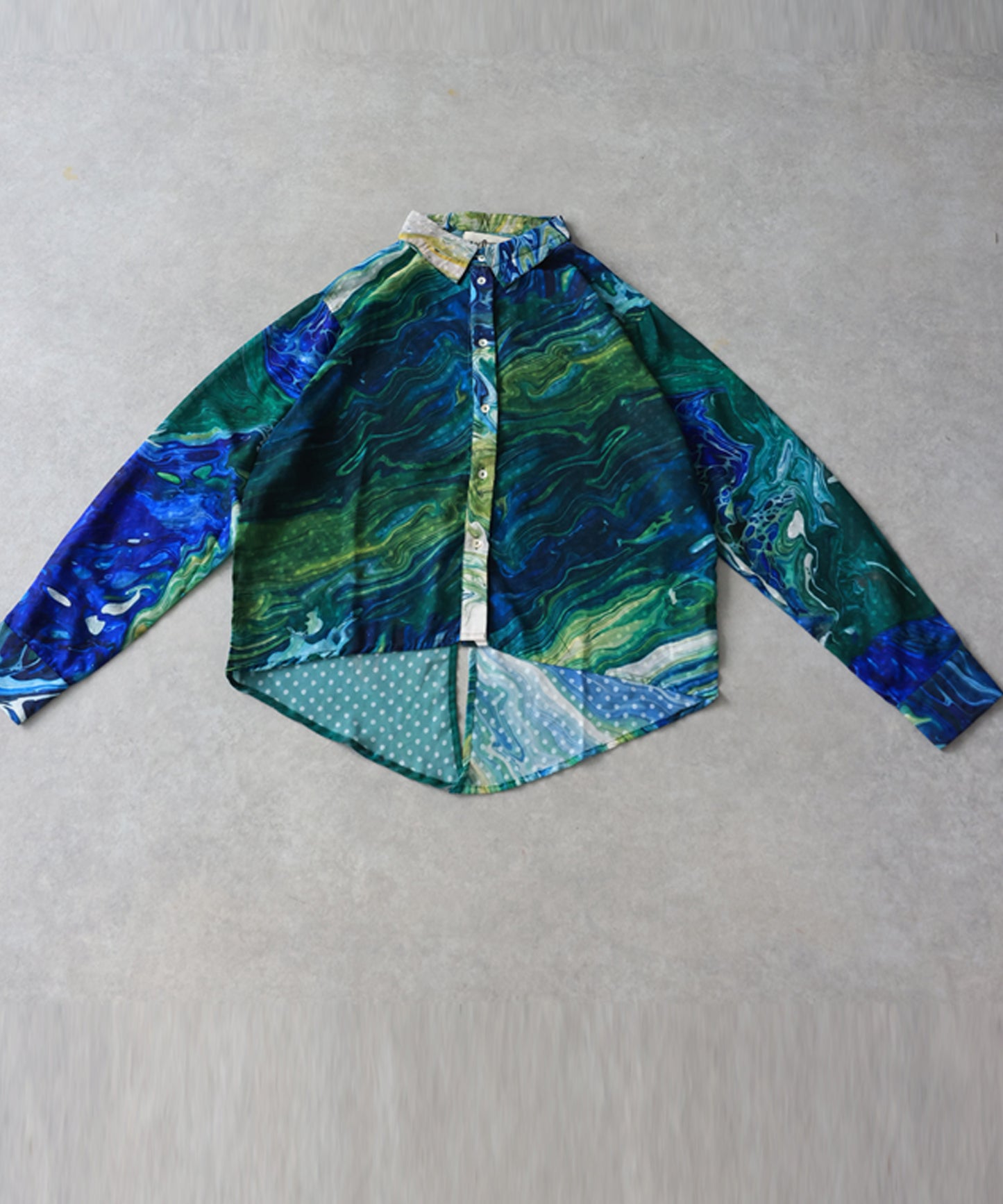 NUUUII Art Print Sheer Blouse Ladies