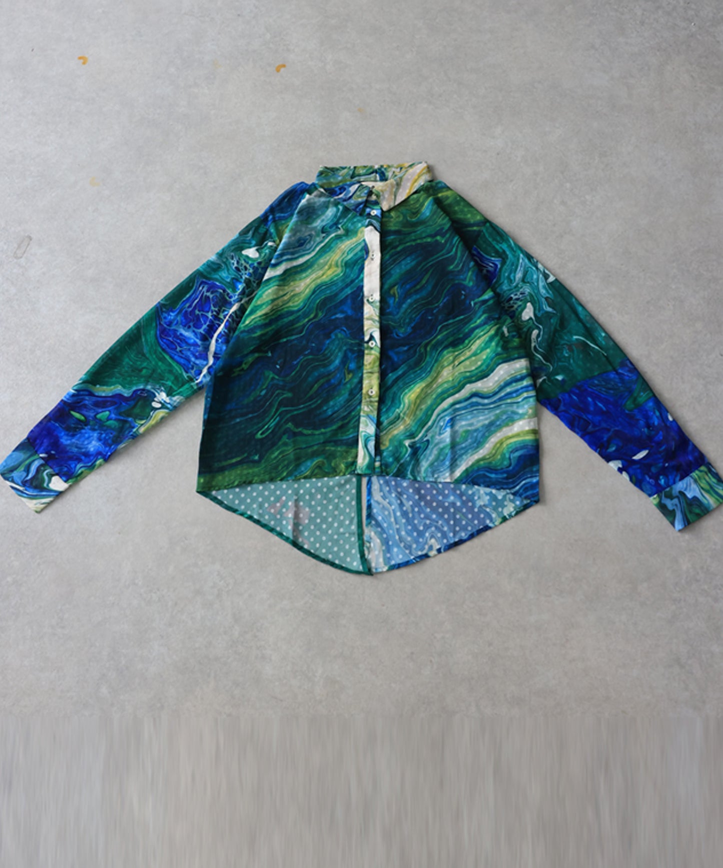 NUUUII Art Print Sheer Blouse Ladies
