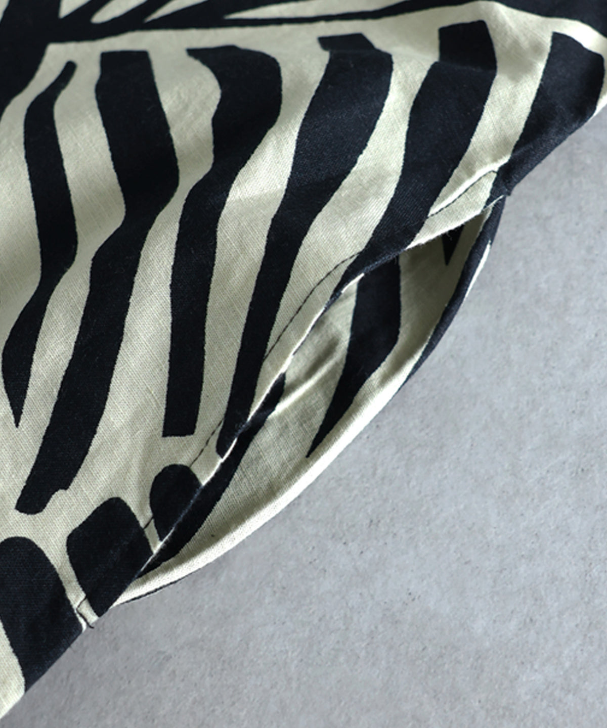 NUUUII Leaf Print Zebra Print Cotton Linen Flared Camisole Dress Ladies