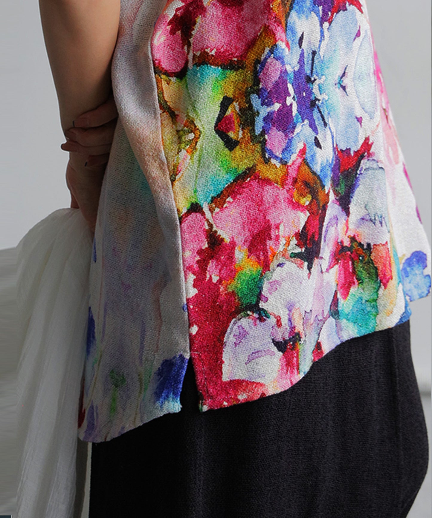 NUUUII Floral Watercolor Print Layered Tank Top Ladies