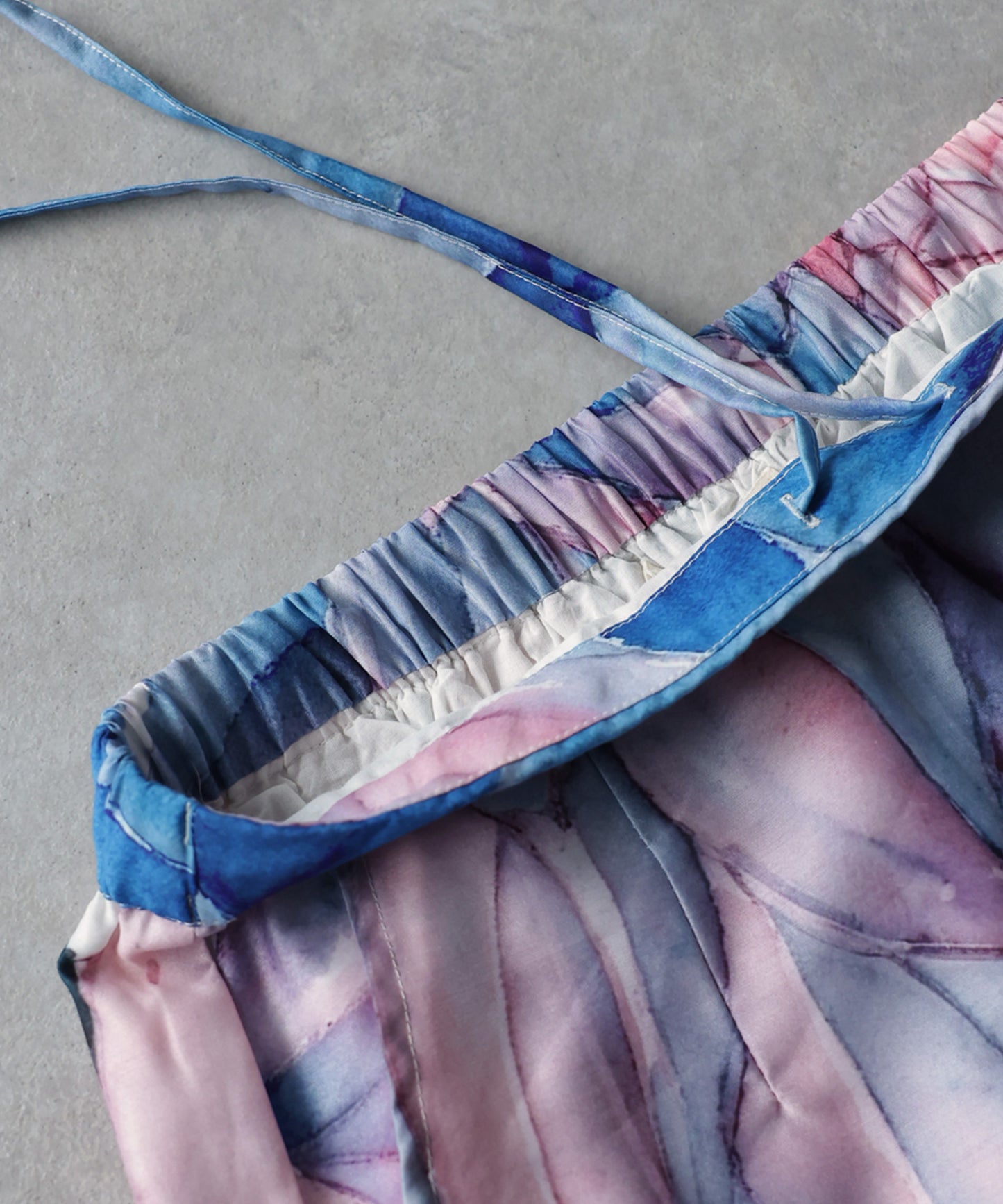 NUUUII Watercolor Floral Print Long Skirt With Front Slit Ladies
