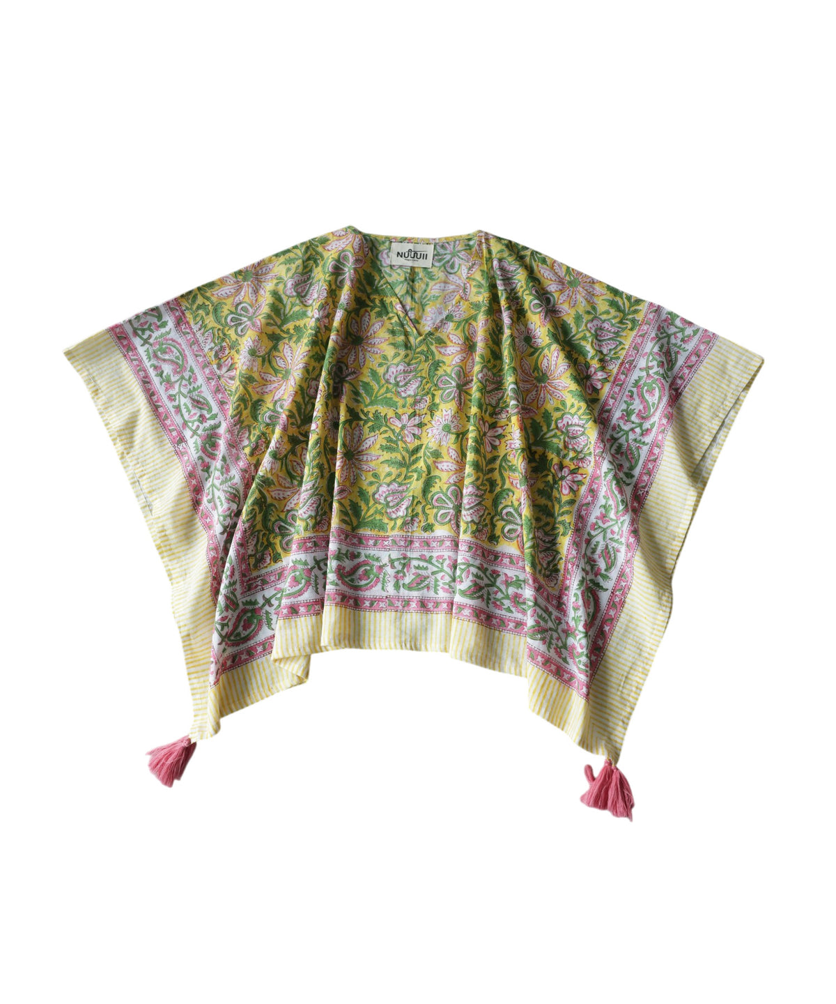NUUUII All-Over Print, 100% Cotton, Paisley Pattern Poncho Blouse Ladies