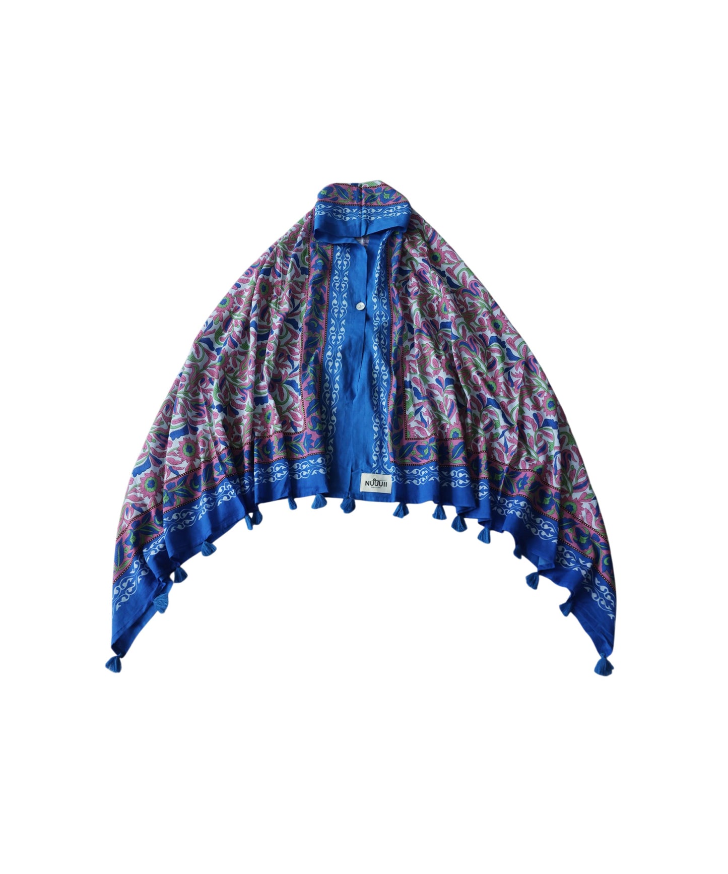 NUUUII Large-Size Botanical Print 100% Cotton Stole With Tassels Ladies