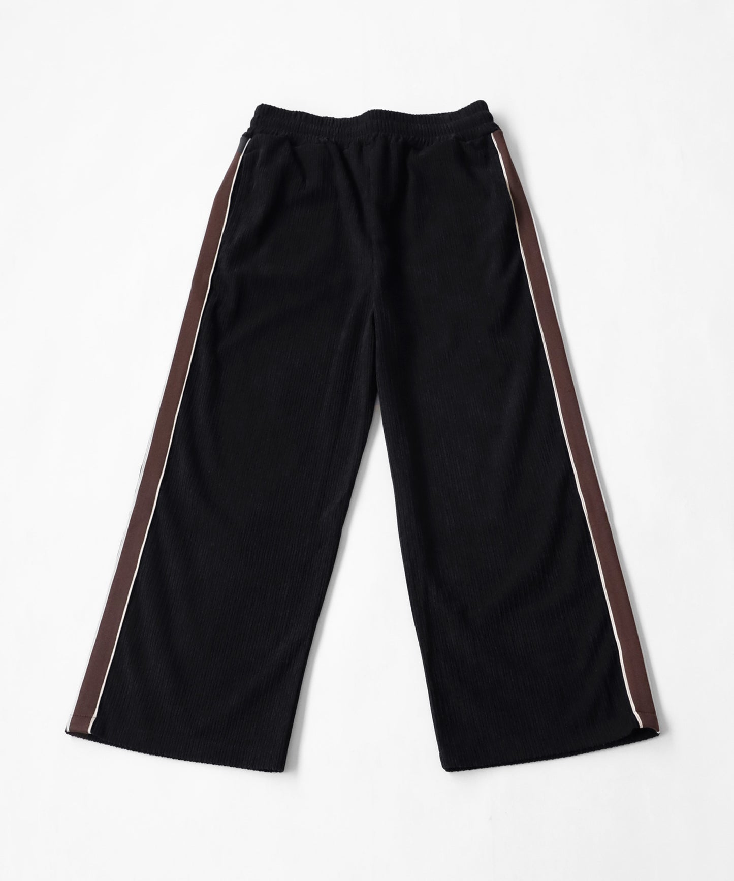 Side tape line corduroy track pants Unisex