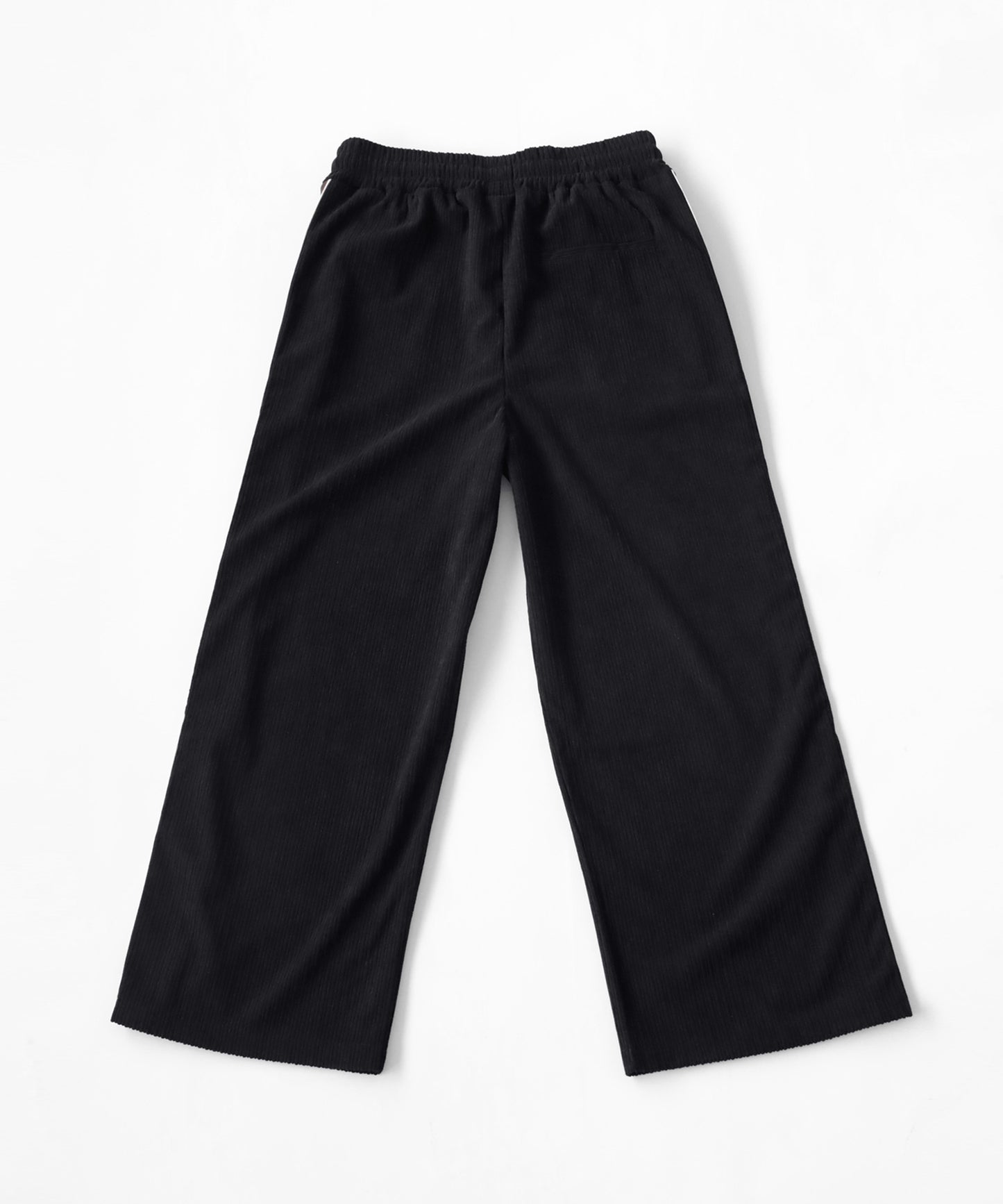 Side tape line corduroy track pants Unisex