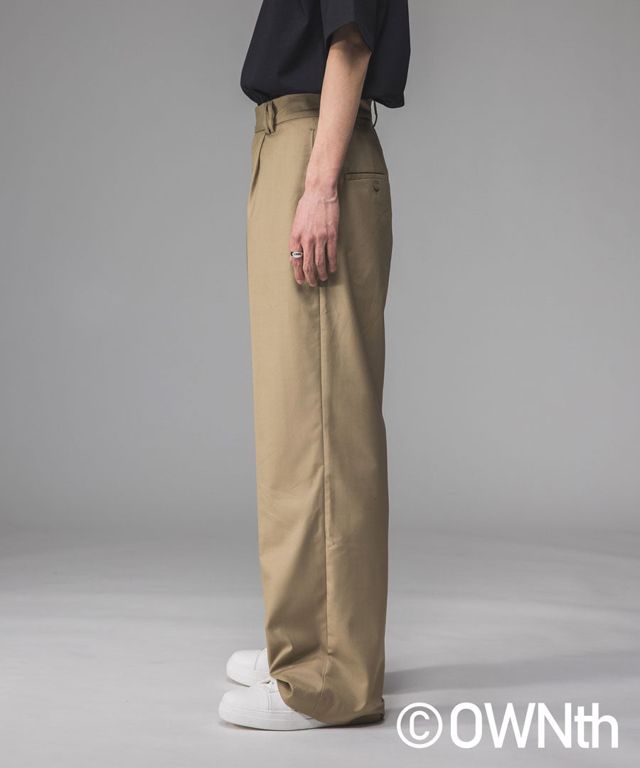 Asymmetry Design Tuck Pants Unisex