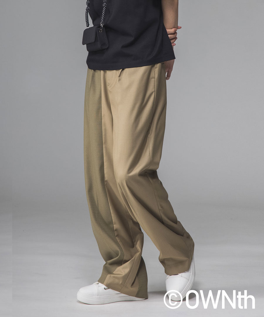 Asymmetry Design Tuck Pants Unisex