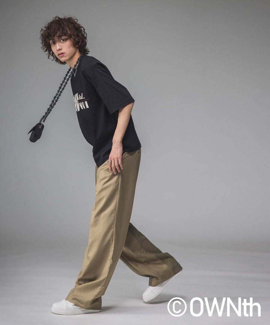 Asymmetry Design Tuck Pants Unisex