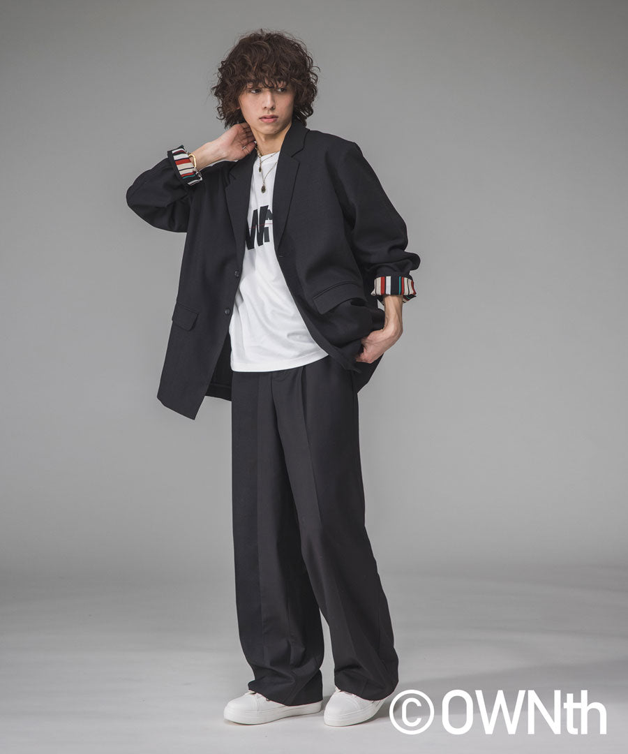 Asymmetry Design Tuck Pants Unisex