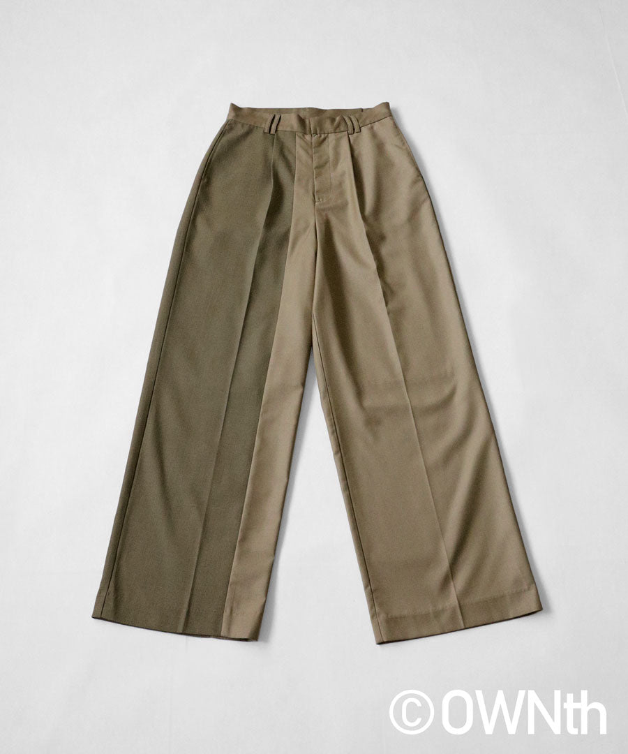 Asymmetry Design Tuck Pants Unisex