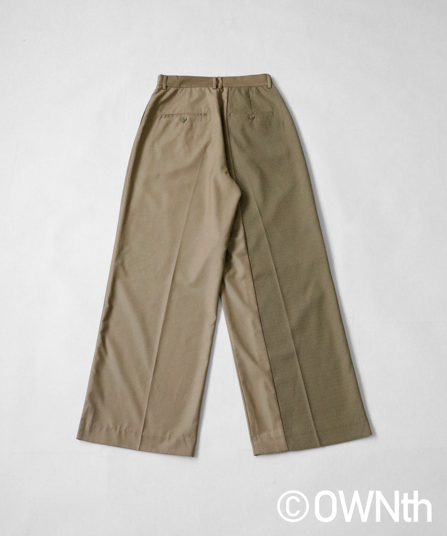 Asymmetry Design Tuck Pants Unisex