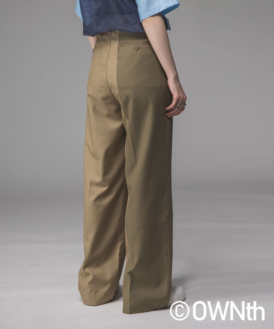 Asymmetry Design Tuck Pants Unisex