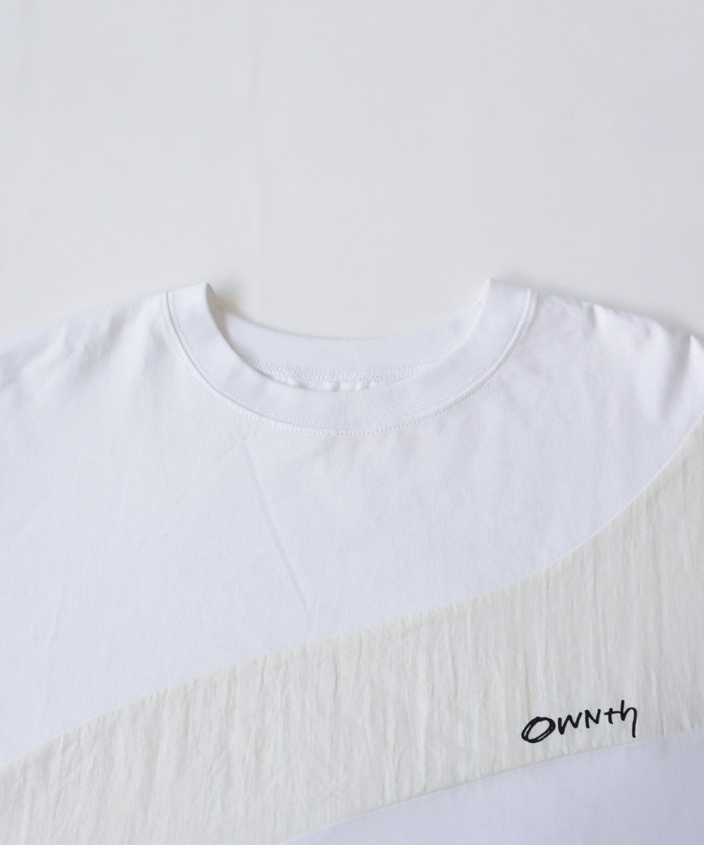 Wave line Docking Long T-shirt Unisex