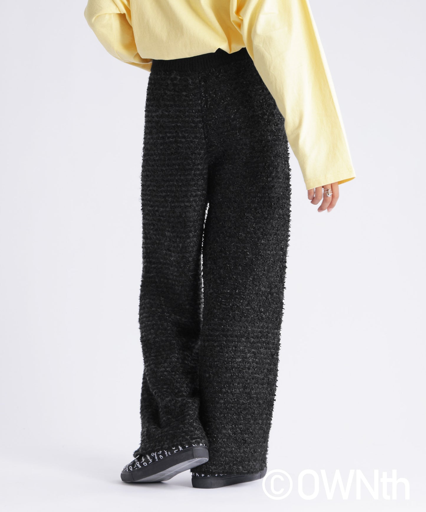 Tape Yarn Knit Pants Ladies