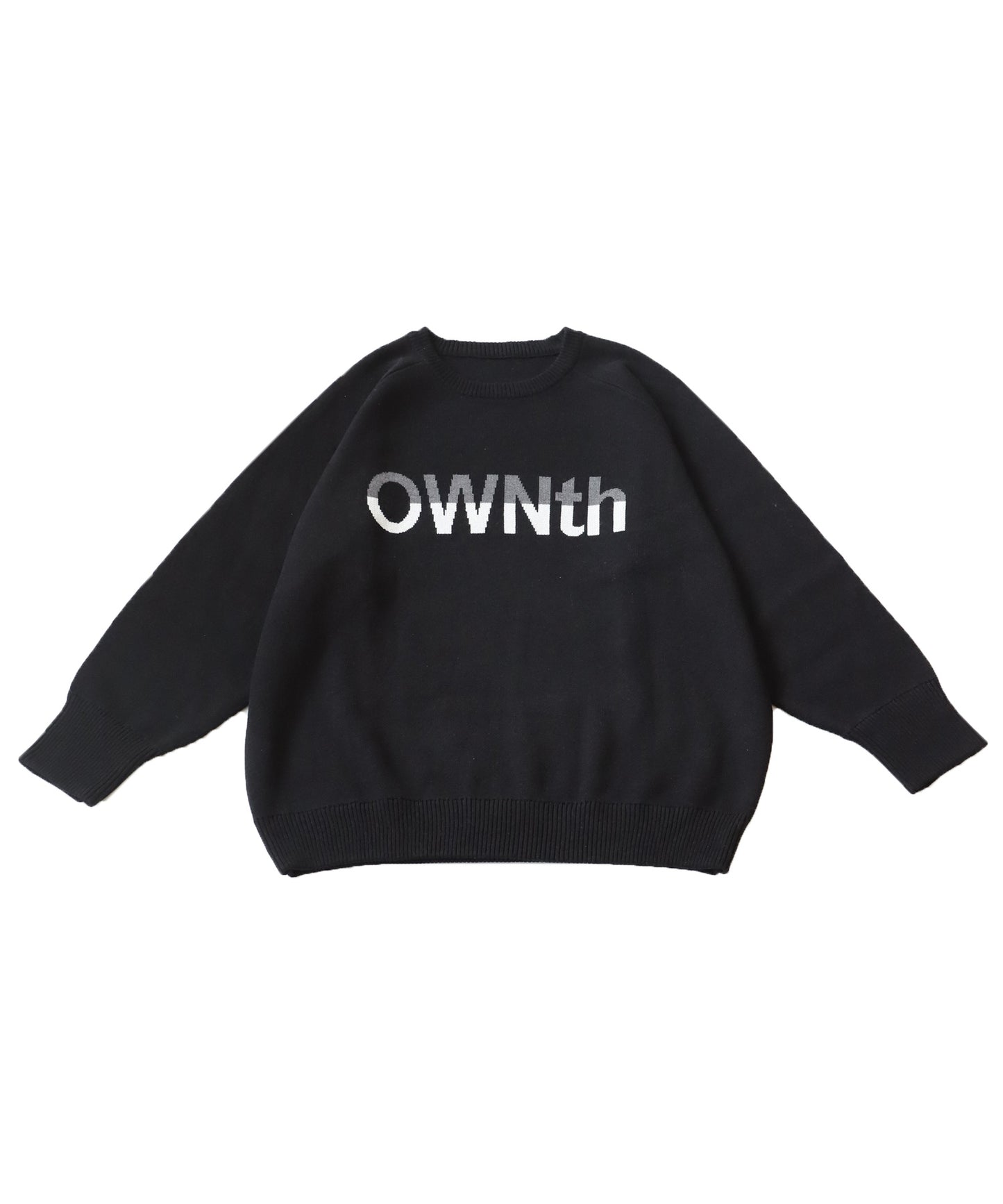 Double Jacquard "Ownth" Logo Knit Pullover Ladies