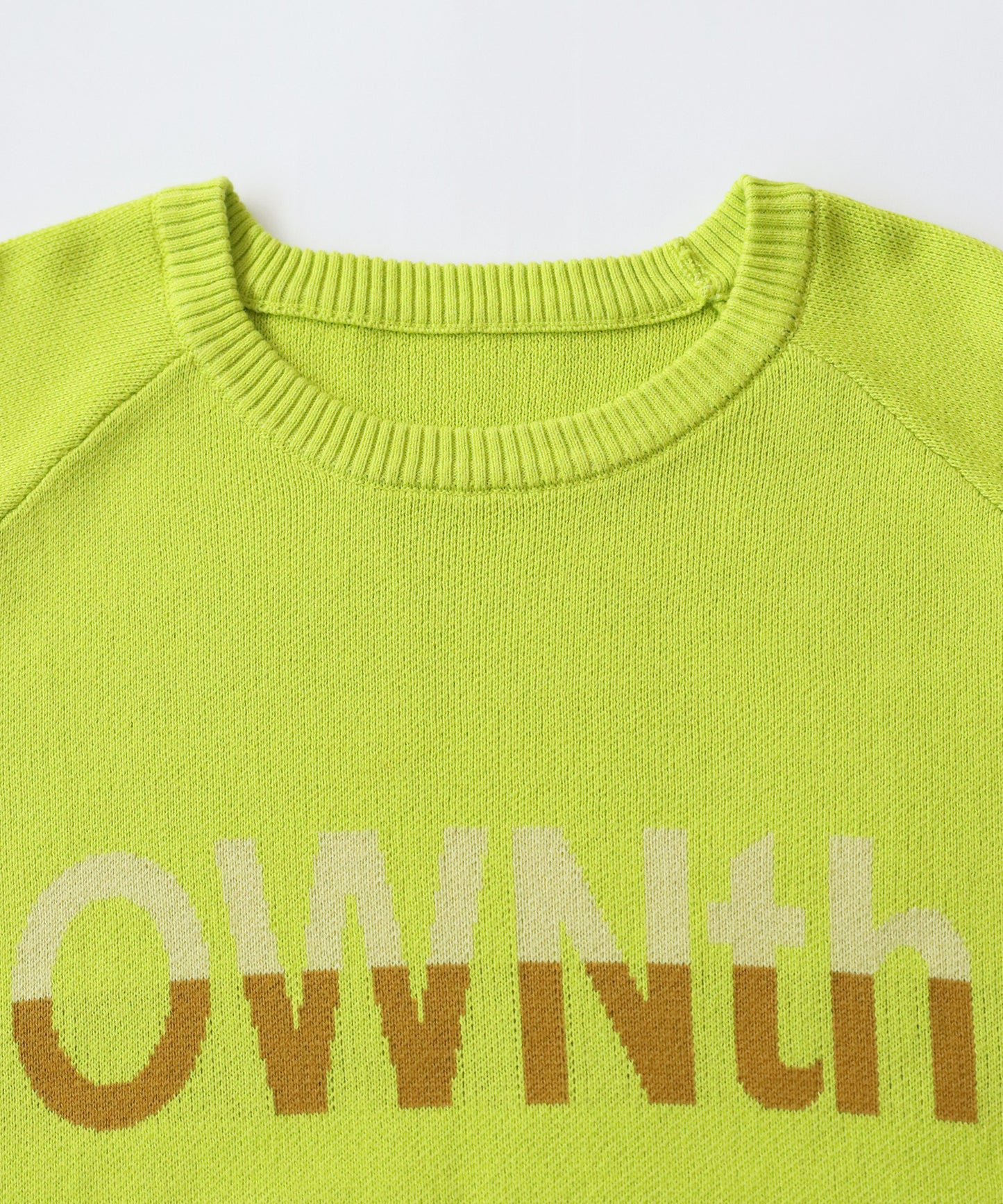 Double Jacquard "Ownth" Logo Knit Pullover Ladies