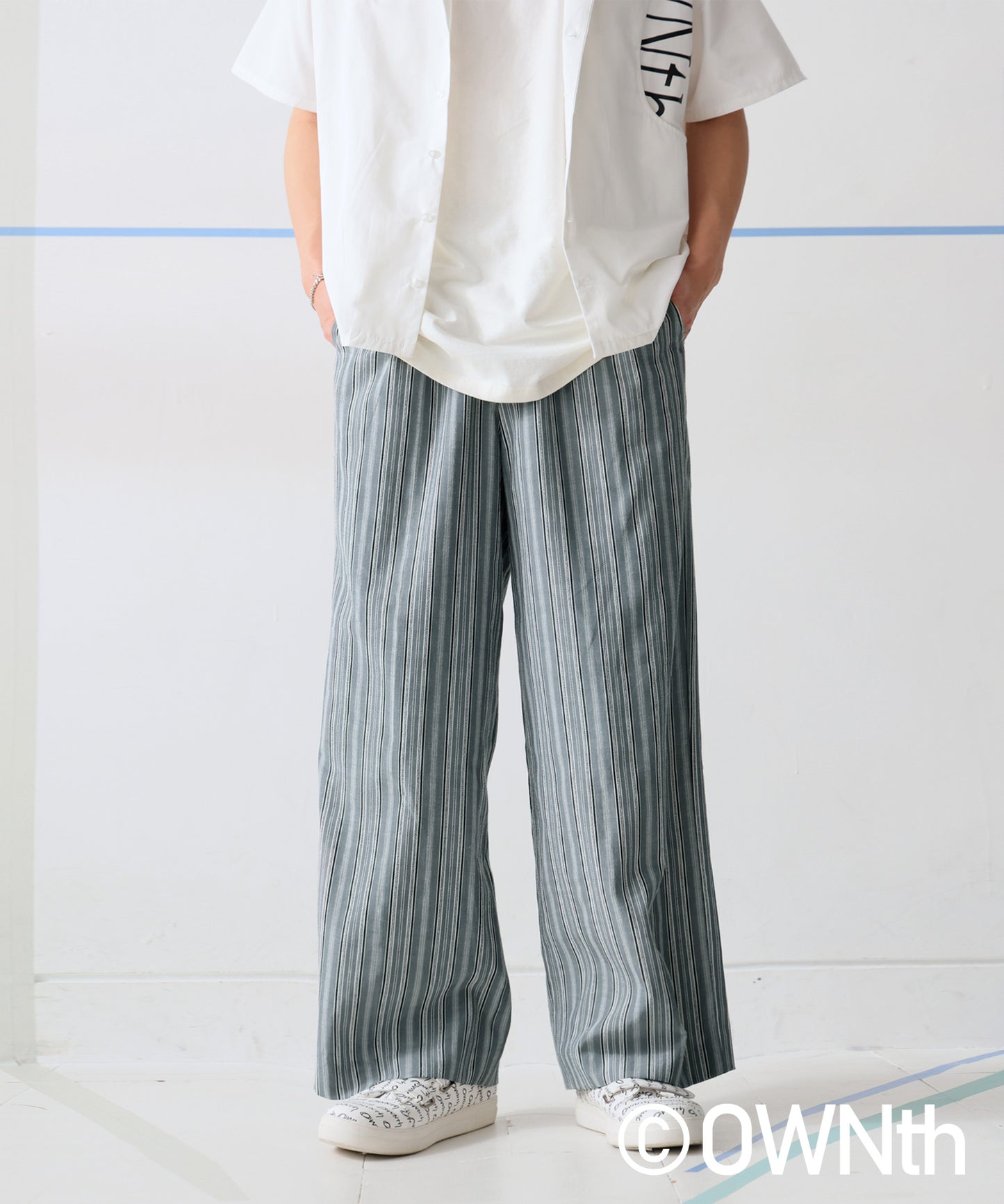 Striped Straight Pants Unisex