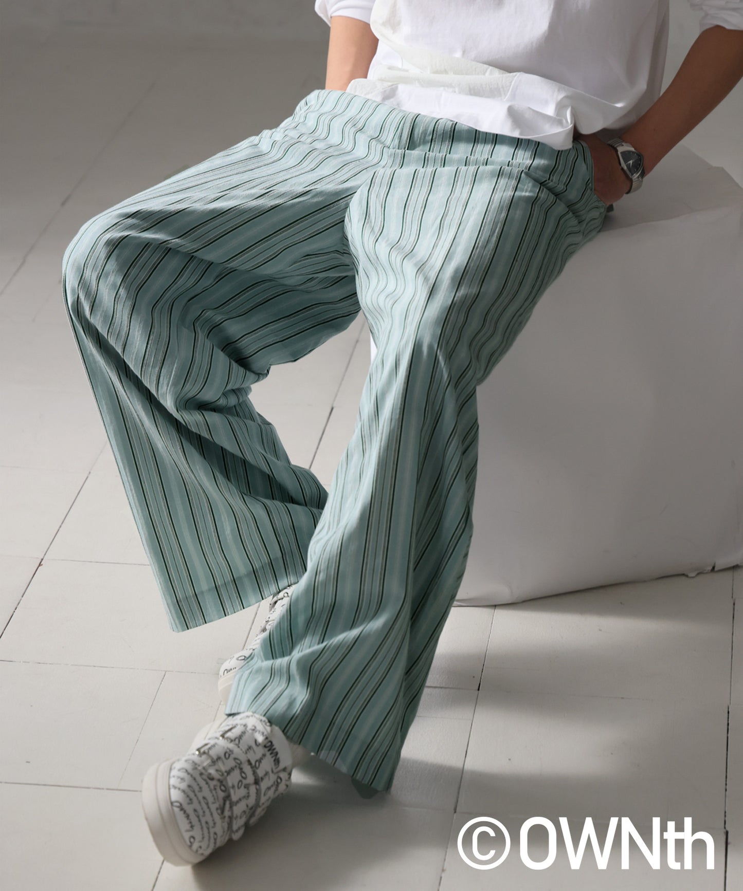 Striped Straight Pants Unisex
