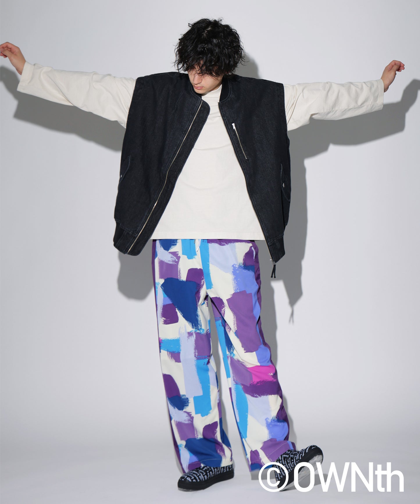 Sideline Paint Pattern Easy Pants Ladies