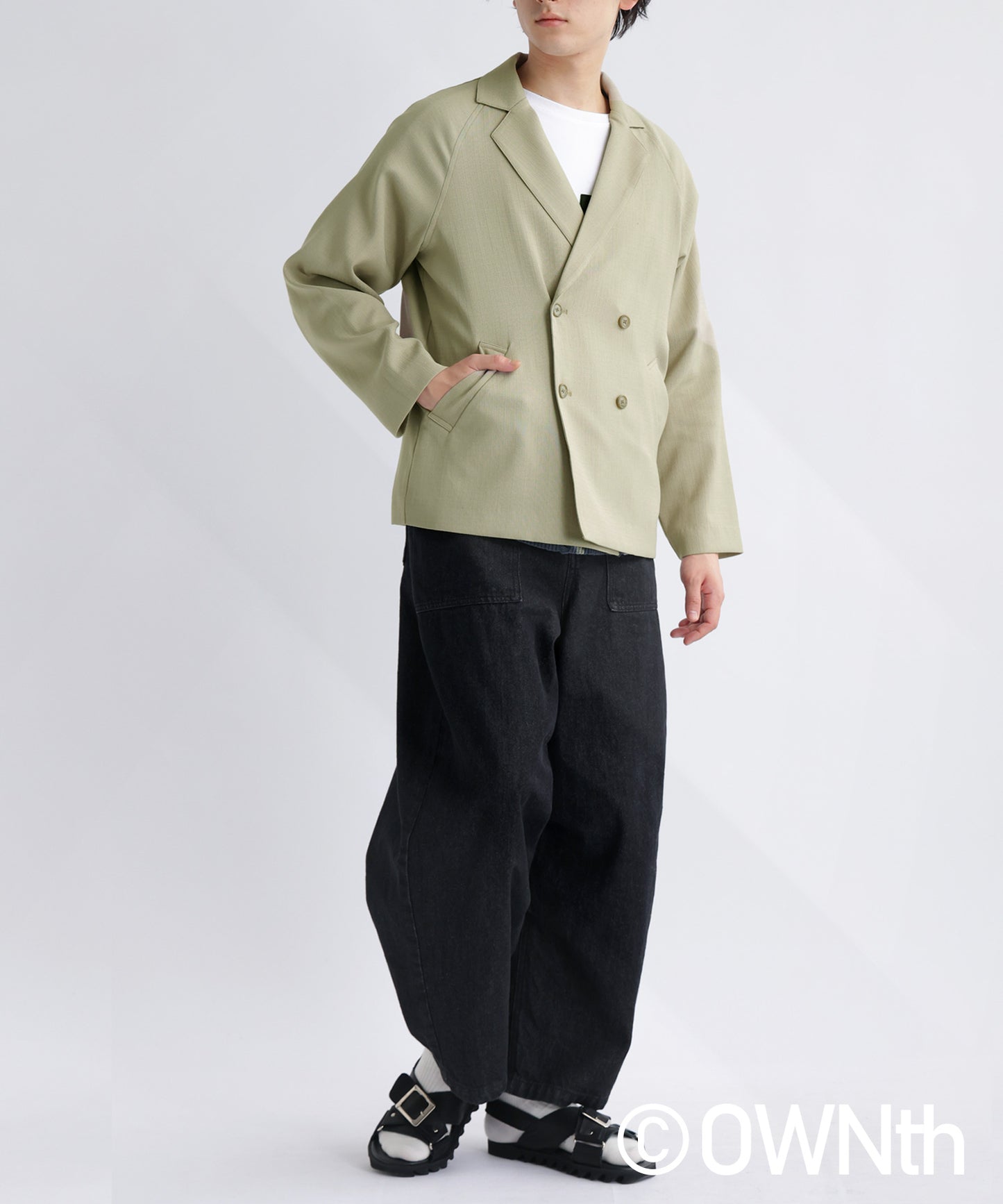 Linen Touch Raglan Over Jacket Ladies