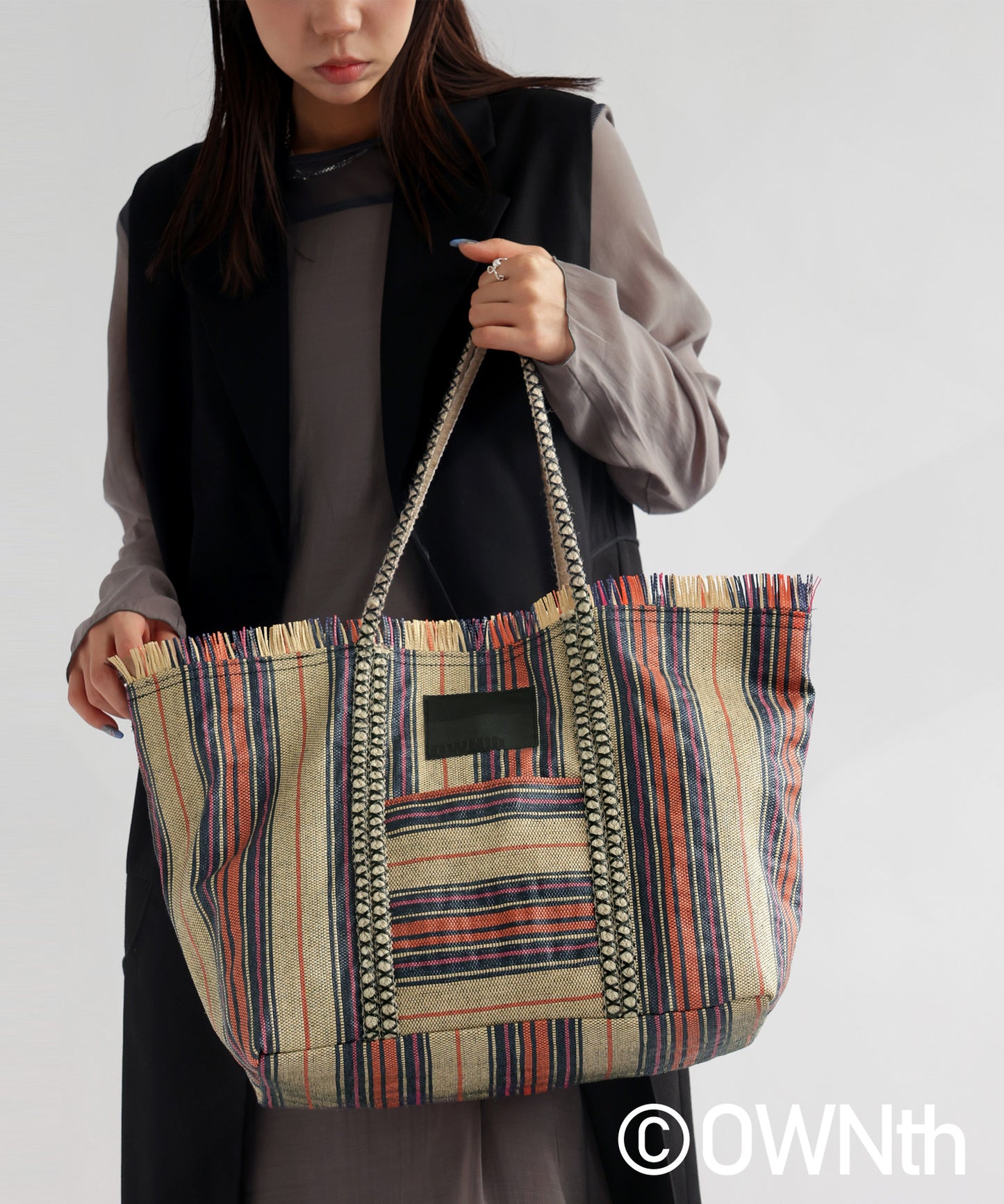 Striped Tote Bag Ladies