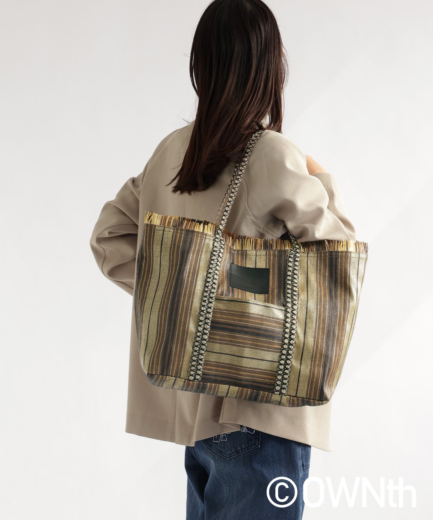 Striped Tote Bag Ladies