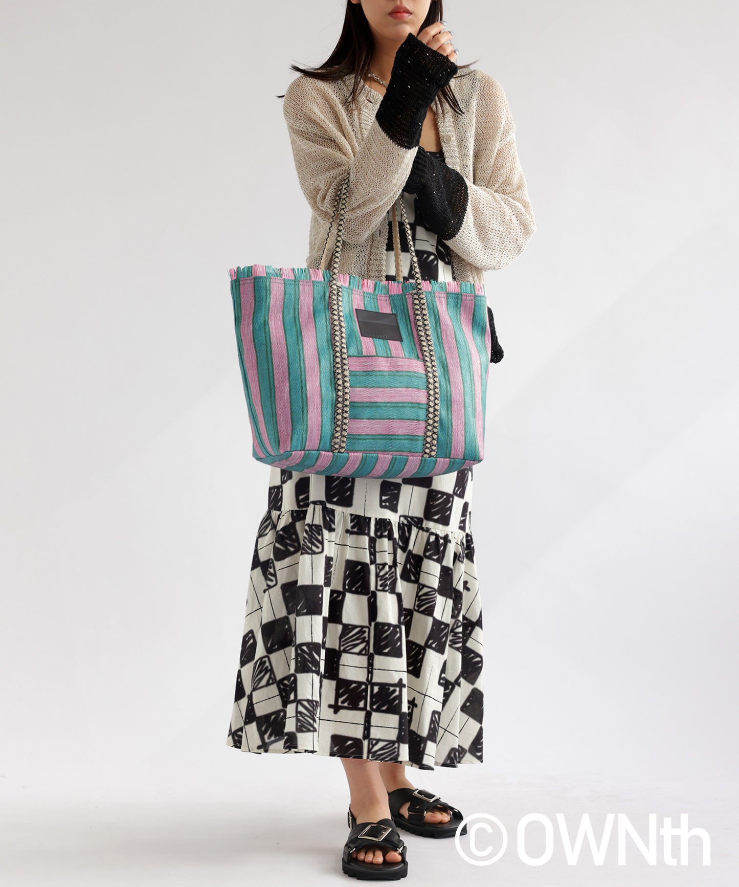 Striped Tote Bag Ladies