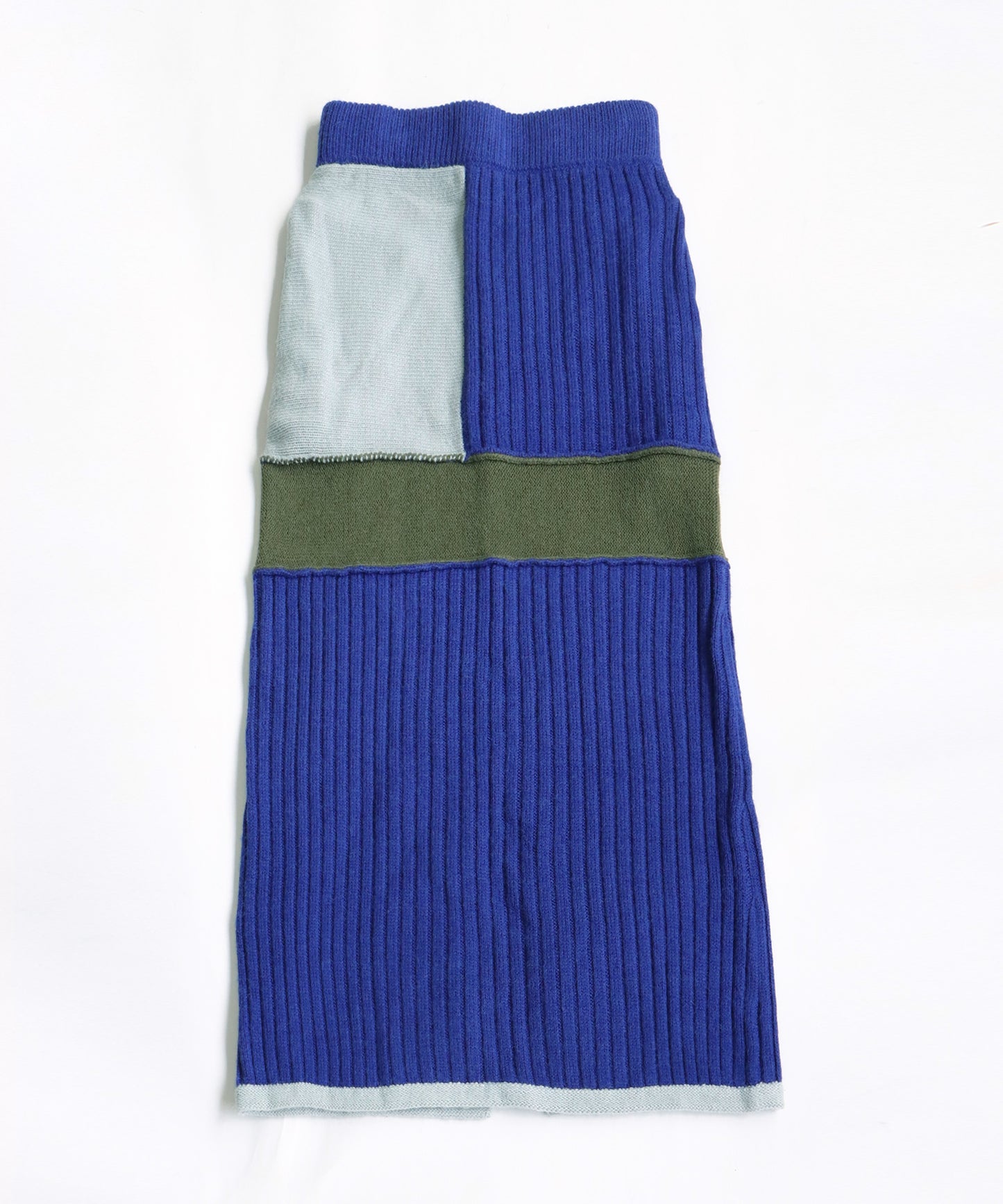 Switching Rib Knit Skirt Ladies