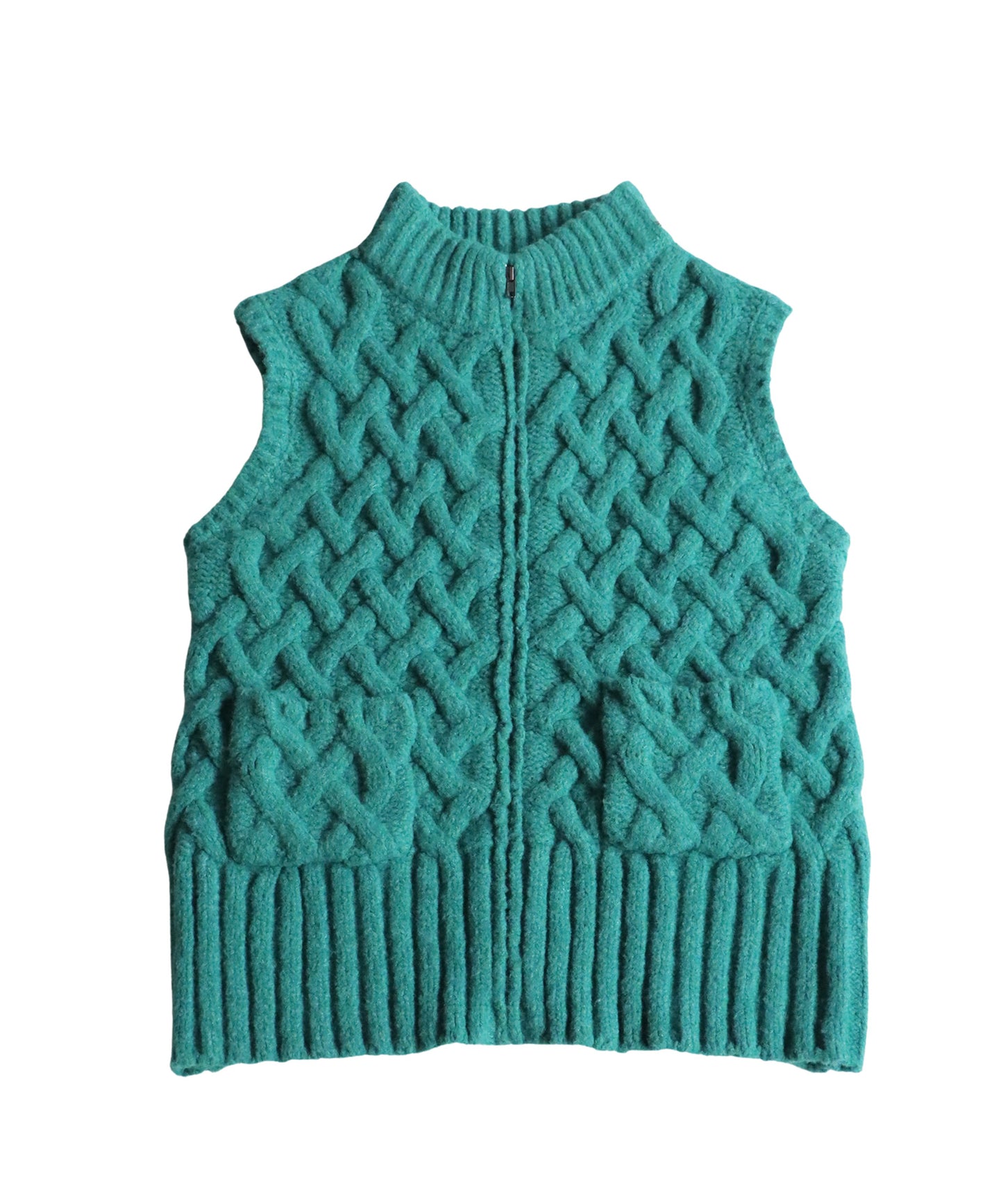 Basket Weave Style Knit Vest Unisex