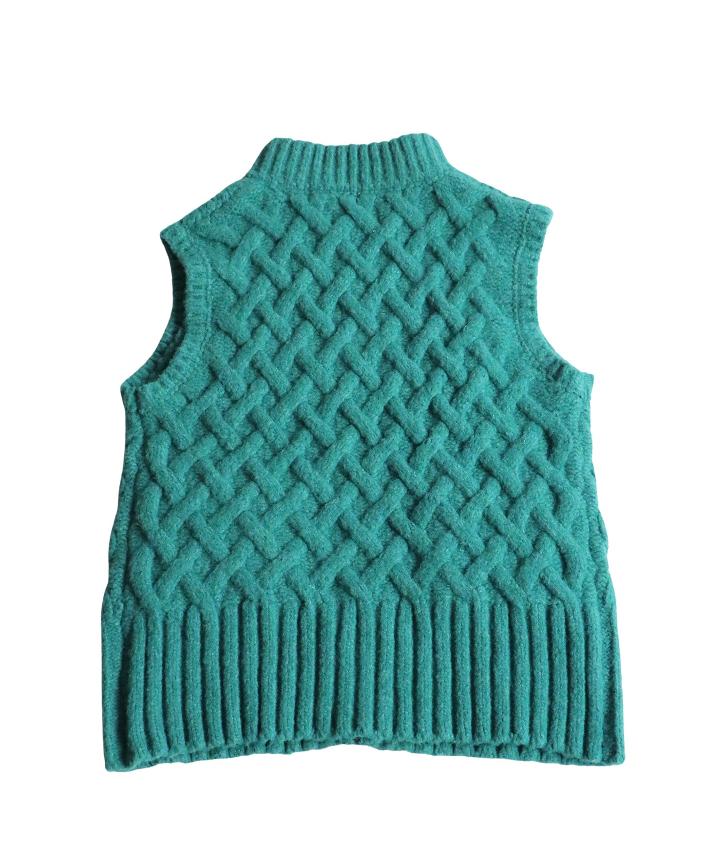 Basket Weave Style Knit Vest Unisex