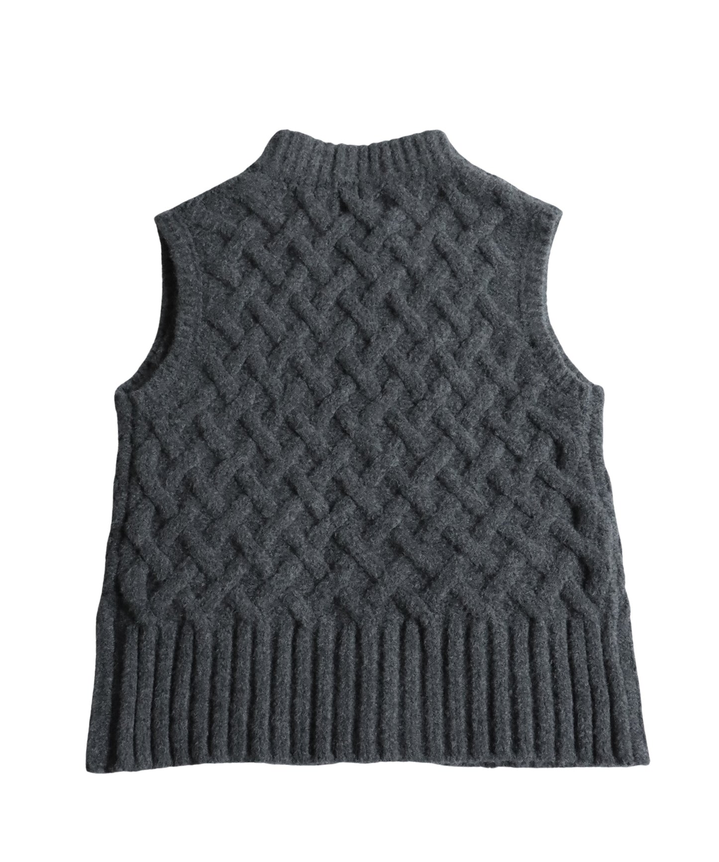 Basket Weave Style Knit Vest Unisex