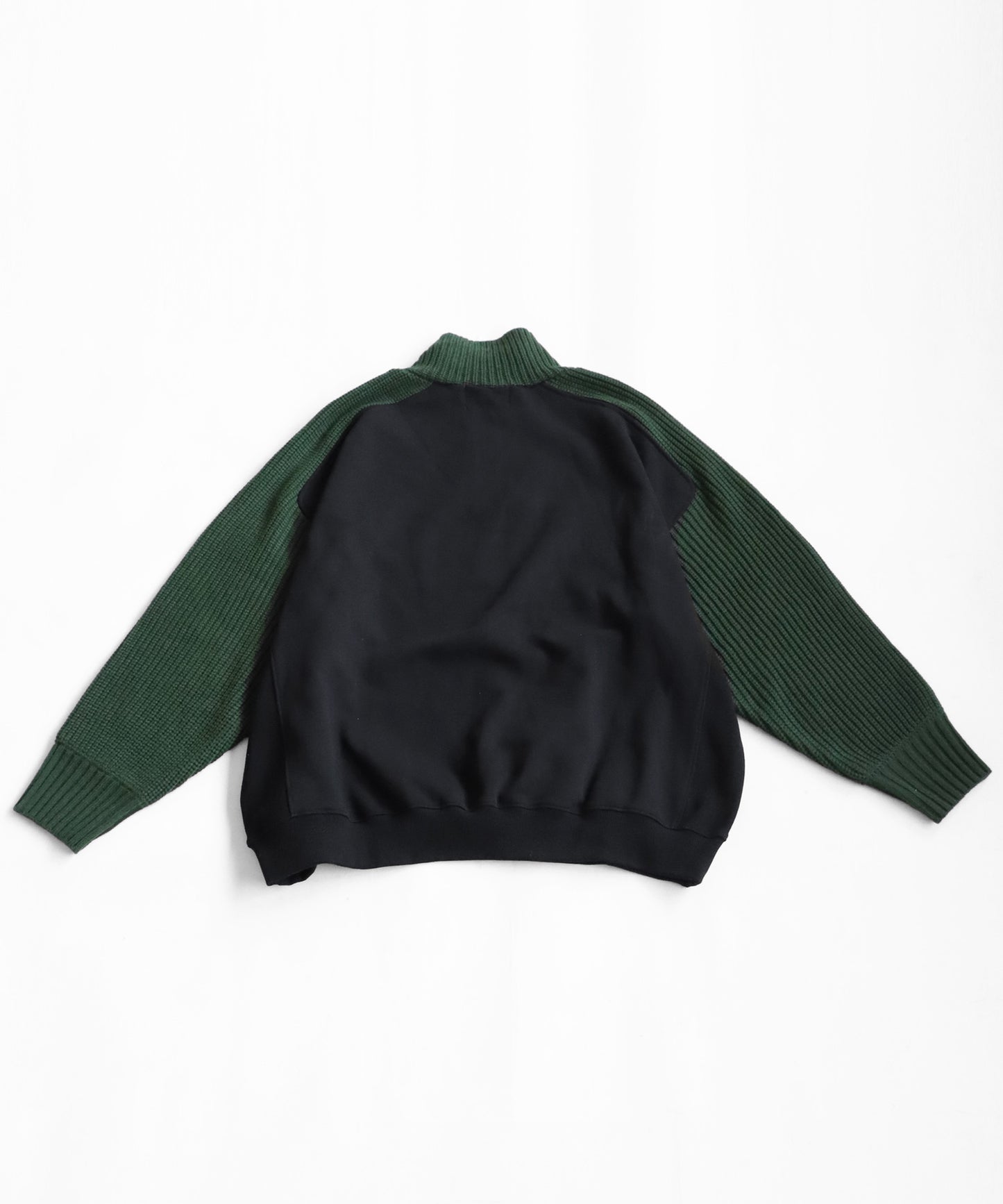 Knit Switching Logo Pullover Unisex