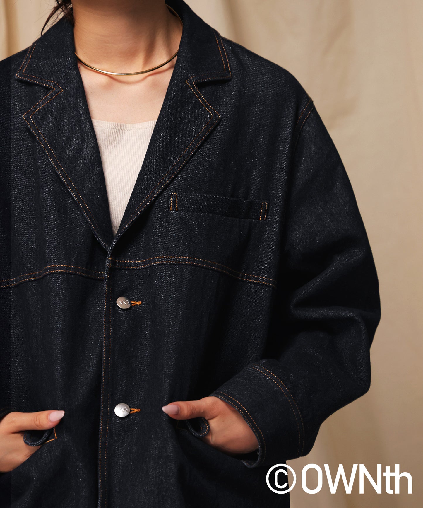 Denim Tailored Jacket Unisex