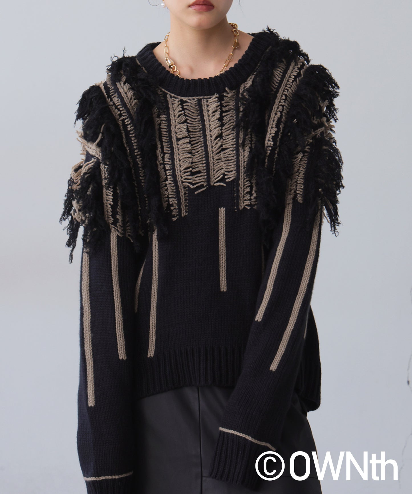 Fringe Knit Tops Ladies